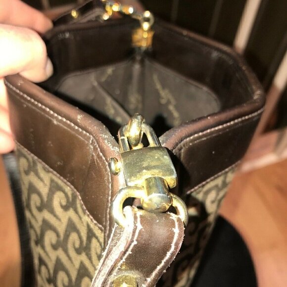 Vintage Pierre Cardin Brown Monogram Canvas Bag - Picture 10 of 13